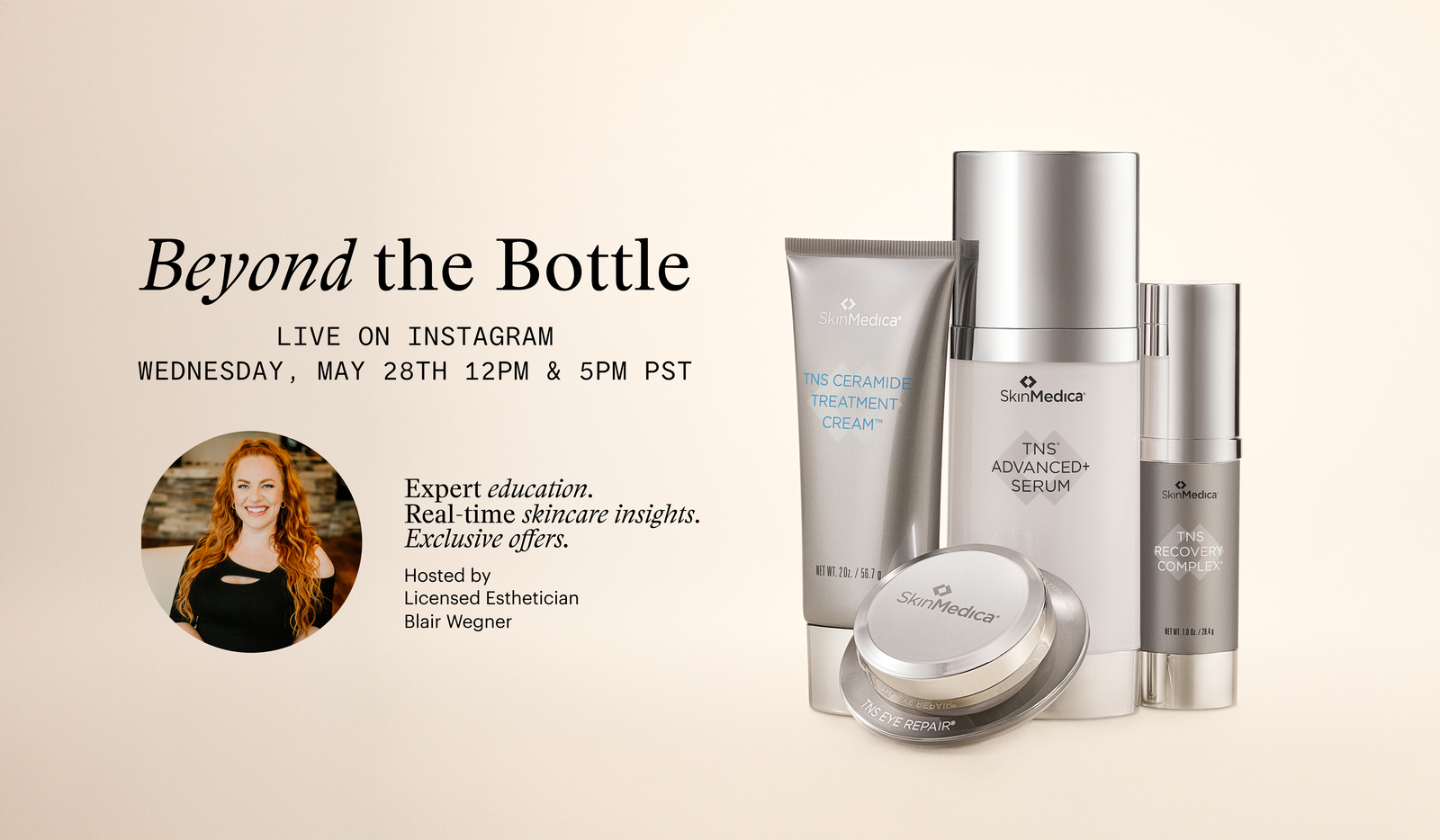 Beyond the Bottle. Live on Instagram Wednesday, May 28th 12PM & 5PM PST.